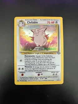 Clefable Prerelease Holo Card 1/64 1999 Pokemon Jungle Set Rare WOTC - Image 1