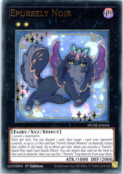 Epurrely Noir - DUNE-EN044 - Ultra Rare - 1st Edition Yugioh - Image 1
