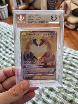 2019 Pokemon Sun & Moon Team Up #170 FA Latias Latios GX PSA 10 EX-MT 103851367 - Image 1