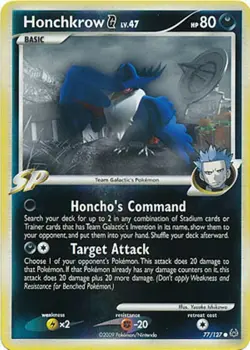 Honchkrow 77/127 Platinum Common PERFECT MINT! Pokemon - Image 1