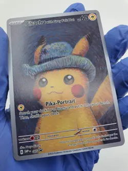 Pokemon x Van Gogh Museum: Pikachu with Grey Felt Hat Promo Card 2023 - Image 4