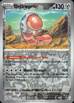 Orthworm - Reverse Holo Rare - Paldea Evolved 151/193 - MINT - Pokemon - Image 1