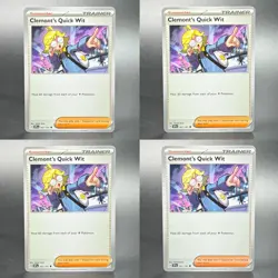 Pokemon Scarlet & Violet: Surging Sparks #167/191 Clemont's Quick Wit Lot of 4 - Image 1