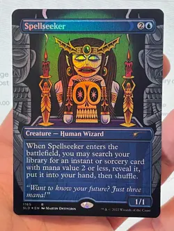 1X FOIL Spellseeker BORDERLESS MINT MTG Magic Secret Lair Wizards Commander EDH - Image 1