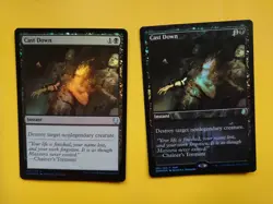 MTG Card. Cast DOwn x2 Black Foil as pictured inc promo -dominaria Instant - Image 1