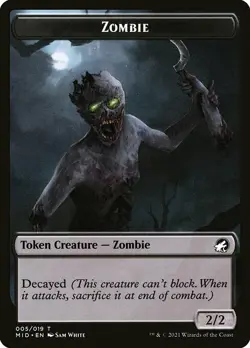 *FOIL* Zombie Token // Beast Token - Innistrad: Midnight Hunt - MTG - Image 1