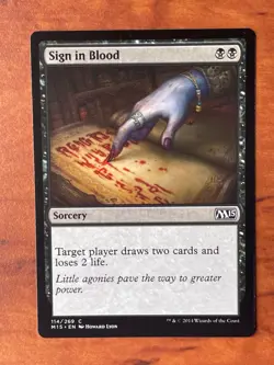 Sign in Blood MTG Magic the Gathering Card NM Near Mint M15 - Image 1