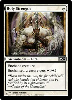 MTG - Holy Strength - Foil Magic 2010 - Image 1