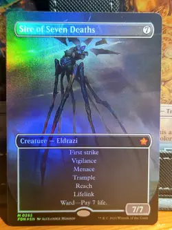 MTG Sire Of Seven Deaths Borderless Foil (#292) Foundations Collector - Image 1