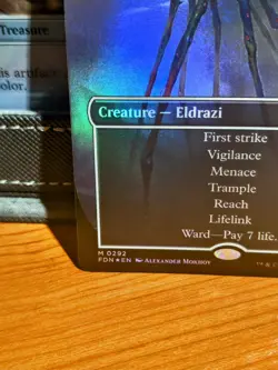 MTG Sire Of Seven Deaths Borderless Foil (#292) Foundations Collector - Image 3
