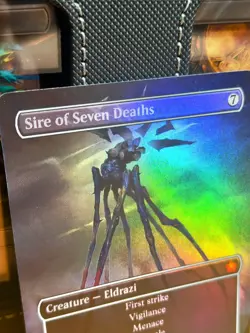 MTG Sire Of Seven Deaths Borderless Foil (#292) Foundations Collector - Image 5