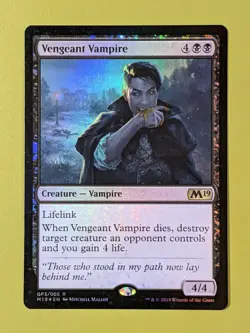 FOIL PROMO Vengeant Vampire x1 Core Set 2019 M19 GIFT PACK PROMO 1x MTG - Image 1