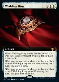 MTG - Wedding Ring - Extended Art, Crimson Vow Commander - Image 1