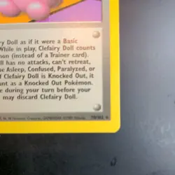 Clefairy Doll 70/102 Base Set Pokemon Card - Rare - LP - Image 4