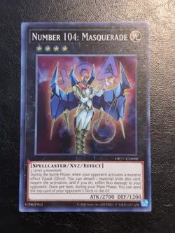 Yu-Gi-Oh! SUPER RARE CARD NUMBER 104 MASQUERADE OP27-EN010 NM - Image 1