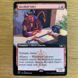 MTG Devilish Valet - Rare - Extended Art - SNC 423 - Near Mint Magic Card - Image 1