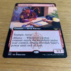 MTG Devilish Valet - Rare - Extended Art - SNC 423 - Near Mint Magic Card - Image 3