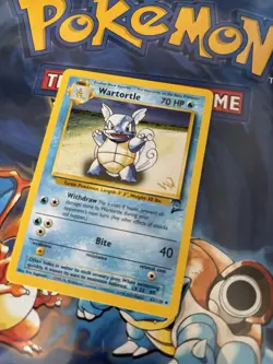 Wartortle - 63/130 - Base Set 2 - Uncommon - Non Holo Pokemon Card Gold W Stamp - Image 1