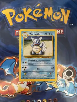 Wartortle - 63/130 - Base Set 2 - Uncommon - Non Holo Pokemon Card Gold W Stamp - Image 2