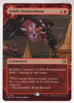 MTG Wilds Of Eldraine Enchanting Tales Card #43 Goblin Bombardment - Image 1