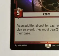 Star Wars Unlimited TCG. Saw Gerrera Rare Foil (SOR) Card #153/252, Near Mint! - Image 5