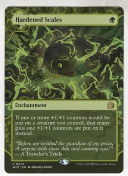 MTG Wilds Of Eldraine Enchanting Tales Card #55 Hardened Scales - Image 1