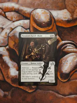 Magic the Gathering Paranoid Parish-Blade #2 Hand Painted Custom MTG Alter - Image 1