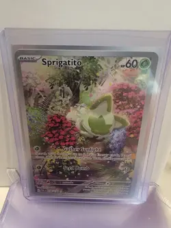 Pokemon TCG Sprigatito Holo Illustration Rare Card 196/193 Sv02: Paldea Evolved - Image 1