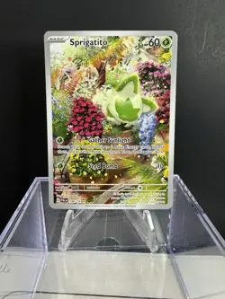 Pokemon TCG Sprigatito Holo Illustration Rare Card 196/193 Sv02: Paldea Evolved - Image 1