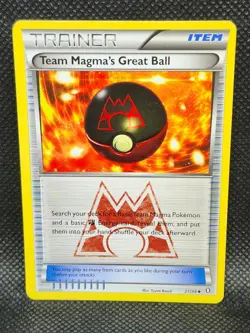 Pokemon Team Magma’s Great Ball XY Double Crisis 31/34 LP Condition - Image 1
