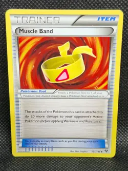 Pokemon Muscle Band XY Base Set 121/146 LP Condition - Image 1