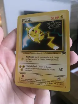 Pikachu 4 - WOTC Movie Black Star Promo Pokemon TCG MP - Image 4