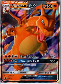 Charizard GX SM211 - Pokemon Sun & Moon Black Star Promo - Full Art Holo (NM) - Image 1