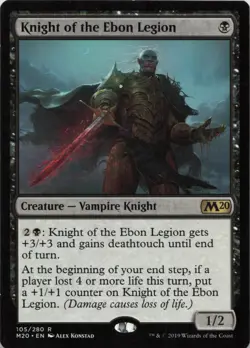 Knight of the Ebon Legion R Core Set 2020 105 - MTG - Image 1