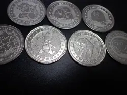 Pokemon Card Meiji Promo Battle Coin x7 Rhydon Dugtrio etc #5493 - Image 3