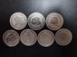 Pokemon Card Meiji Promo Battle Coin x7 Rhydon Dugtrio etc #5493 - Image 1