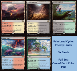 Pain Land Set x5 *Enemy* Tarkir Dragonstorm Commander - Dual Lands Magic MTG - Image 1