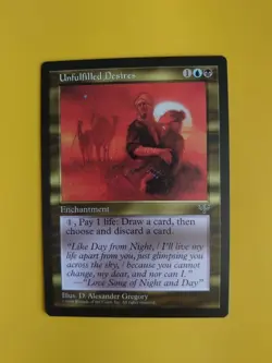 Unfulfilled desires. Enchantment Mirage. Old Vintage. Magic the Gathering Card. - Image 2