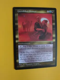 Unfulfilled desires. Enchantment Mirage. Old Vintage. Magic the Gathering Card. - Image 4