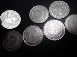 Pokemon Card Meiji Promo Battle Coin x7 Slowbro Kingler etc #5482 - Image 4