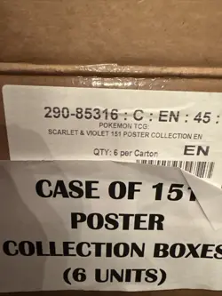 Pokemon Scarlet & Violet 151 Poster Collection Box (Full Case) Lot of 6 - Image 2
