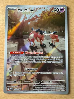 Pokemon Card Mr. Mime 179/165 IR Scarlet & Violet 151 NM - Image 1