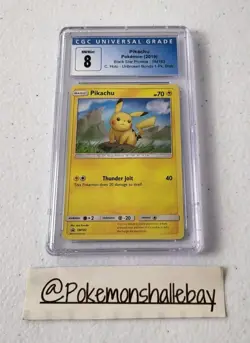 Pikachu SM183 Black Star Promo -Unbroken Bonds *CGC 8 NM/MINT* Holo Pokemon Card - Image 1