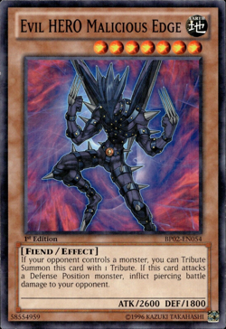 Evil HERO Malicious Edge - Mosaic Rare 1st Edition BP02-EN054 - LP - YuGiOh - Image 1