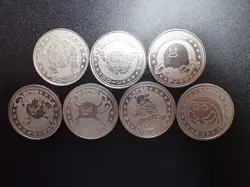 Pokemon Card Meiji Promo Battle Coin x7 Golem Kangaskhan etc #5491 - Image 1