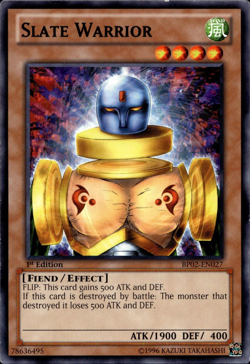 Slate Warrior - Black Rare 1st Edition BP02-EN027 - LP - YuGiOh - Image 1