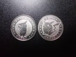 Pokemon Card Meiji Promo Battle Coin Silver Shining Pikachu 2 SET #5427 PLAY - Image 1