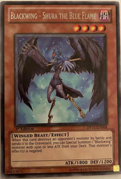 Blackwing - Shura the Blue Flame - DP11-EN004 - Rare 1st Edition YuGiOh TCG Card - Image 1
