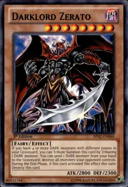 Darklord Zerato - Black Rare 1st Edition BP02-EN060 - LP - YuGiOh - Image 1