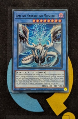 ALIN-EN092 Ame no Habakiri no Mitsurugi Super Rare 1st Ed YuGiOh - Image 1